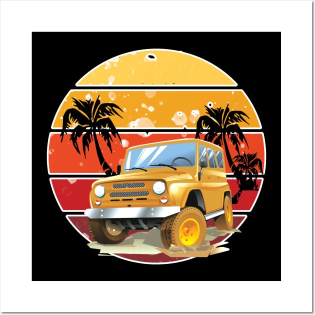 Retro Summer Car Wall Art by Imutobi